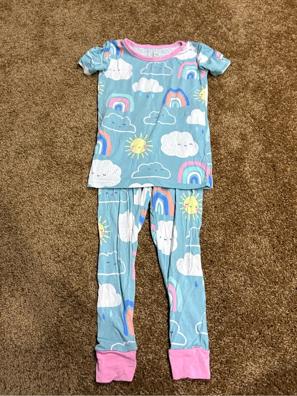 Little Sleepies Sky Themed Short Sleeve Pajama Set 2T